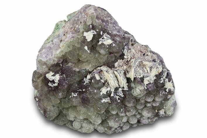 Botryoidal Fluorite on Amethyst - Colorado #285051